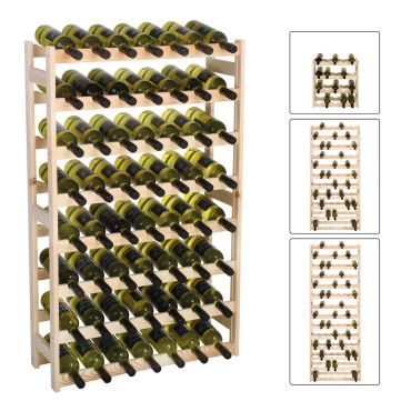 Wooden wine racks SIMPLEX, untreated