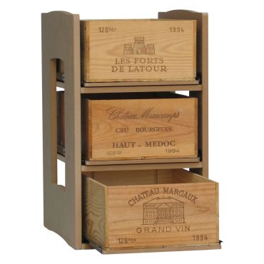 CAVICASE with 3 sliding shelves for wine storage boxes