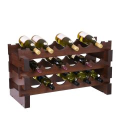 Wine rack CASANOVA, walnut, width 75 cm