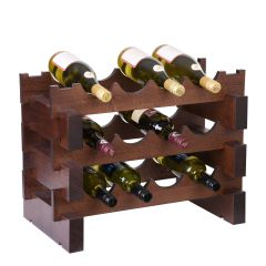 Wine rack CASANOVA, W 55 cm, walnut