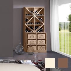 Wine rack PRESTIGE 7 made of solid oak