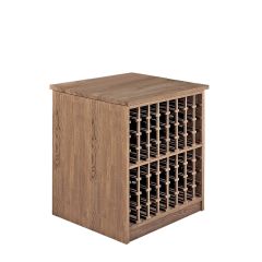 Wine rack island PRESTIGE, free-st., brown stained oak