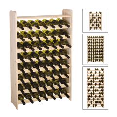 Wooden wine rack OPTIPLUS, untreated wood
