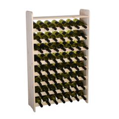 Wooden wine rack OPTIPLUS,with top end panel, untreated wood