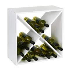 Wine rack 52 cm, X-cube, white painted