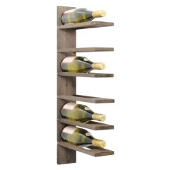 Wall wine rack PINOT, brown stained