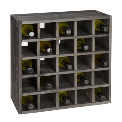 Wine rack 52 cm, module grid, brown stained