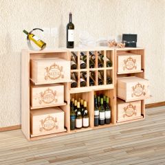 Wine rack BOX made of pine wood