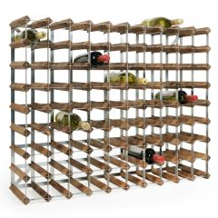 Modular wine rack system TREND for 90 bottles, dark brown