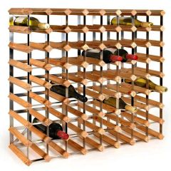 Modular wine rack system TREND 72 bottles, light brown stain