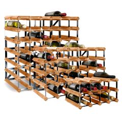 Wooden wine rack system TREND, light brown, D 30 cm