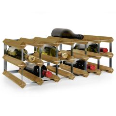 Modular wine rack system TREND light brown, 18 bottles