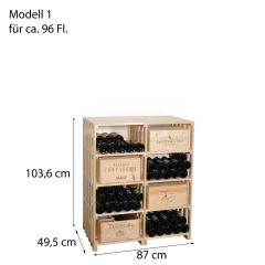 Wooden wine rack CaveauSTAR, model 1