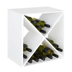 Metal wine rack System CUBE, white