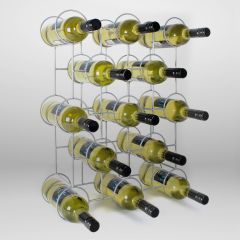 Wine rack CIRCOLO Powder-coated silver metal