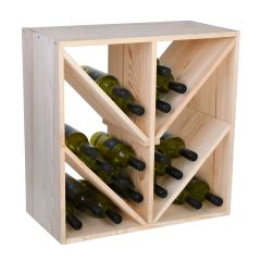 Wine rack 60 cm with diagonal compartments