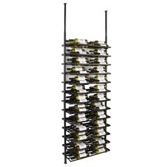 Wine rack BLACK PURE SELECT for ceiling mounting, model 2, height adjustable