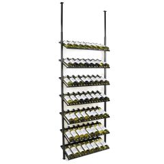 Wine rack BLACK PURE SELECT for ceiling mounting, model 3, height adjustable