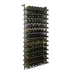 Metal wine rack BLACK PURE for wall mounting, H 200 cm