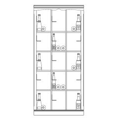 Wine rack system Piedmont, model 4, fir, anthracite