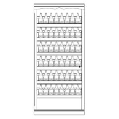 Piedmont wine rack system, model 9, oak veneer, dark brown