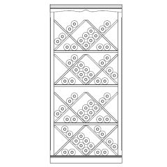 Piedmont wine rack system, model 11, oak veneer, dark brown