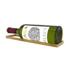 Wall mounted wine rack for 3 litre double magnum, gold