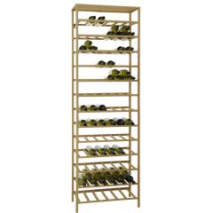 Metal Wine Rack BLACK PURE, Model 2, narrow, gold