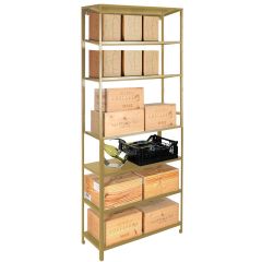 Metal Storage Rack BLACK PURE, Model 10, gold