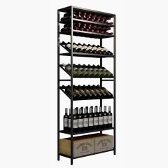 Metal wine rack Black Pure Model 18