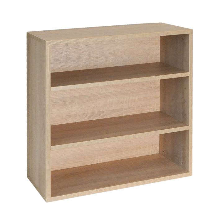 Rack module with 2 shelves, 33 cm depth, light oak