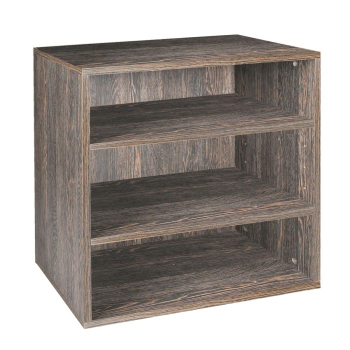 Rack module with 2 shelves, 55 cm depth, wenge