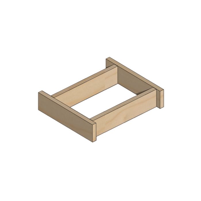 Plinth for narrow module, light oak