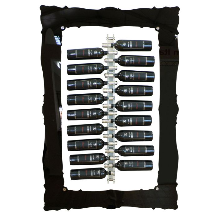 Wine rack ELBA black, acrylic frame incl acrylic wall rack
