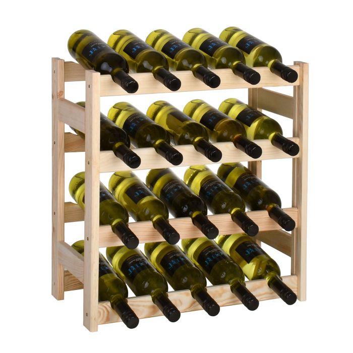 Wooden wine rack SIMPLEX, model 1, untreated
