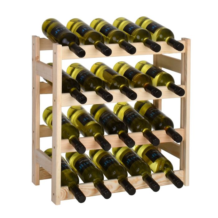 Wooden wine rack SIMPLEX, model 1, untreated