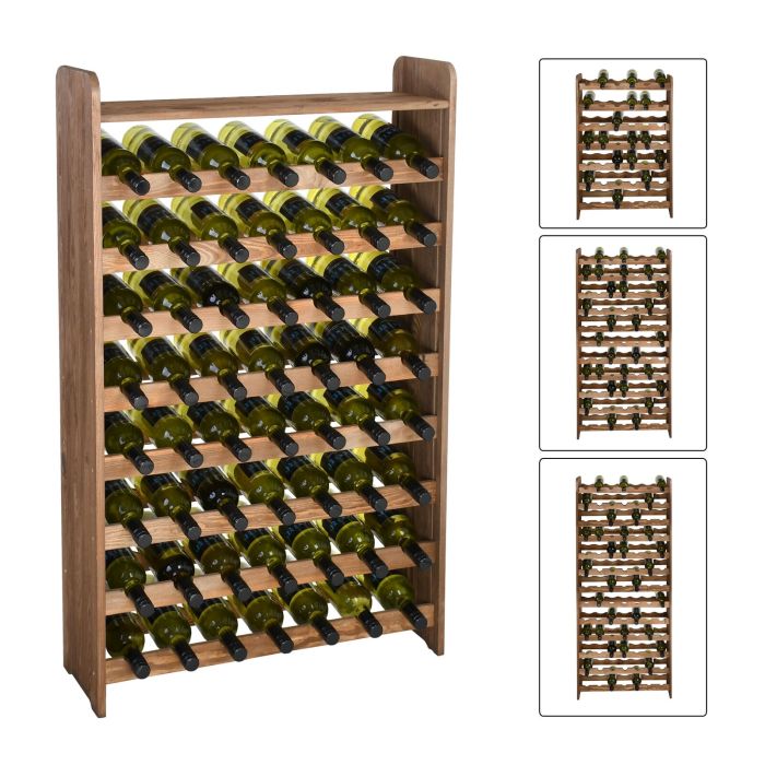 Wooden wine racks OPTIPLUS, brown stain