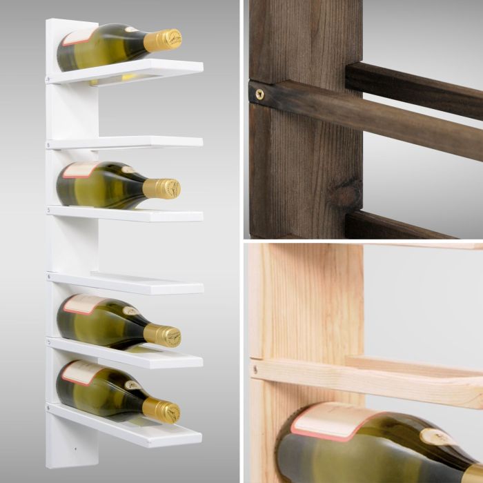 Wall wine rack PINOT made of pine wood