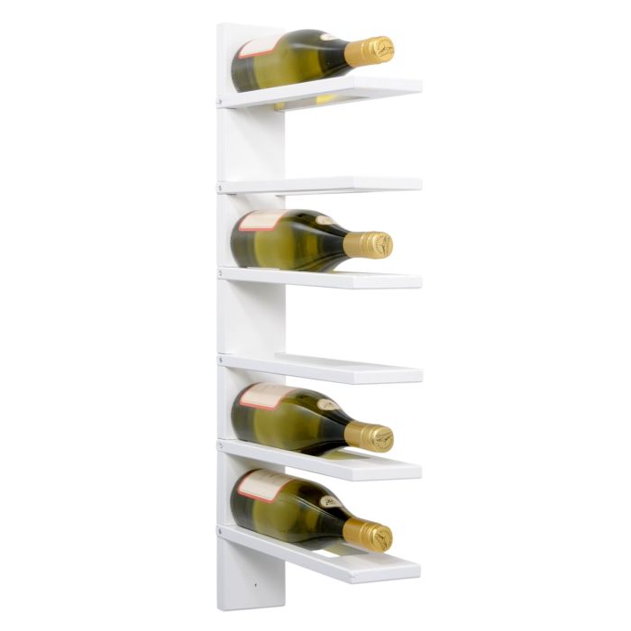 Wall wine rack PINOT, white stained