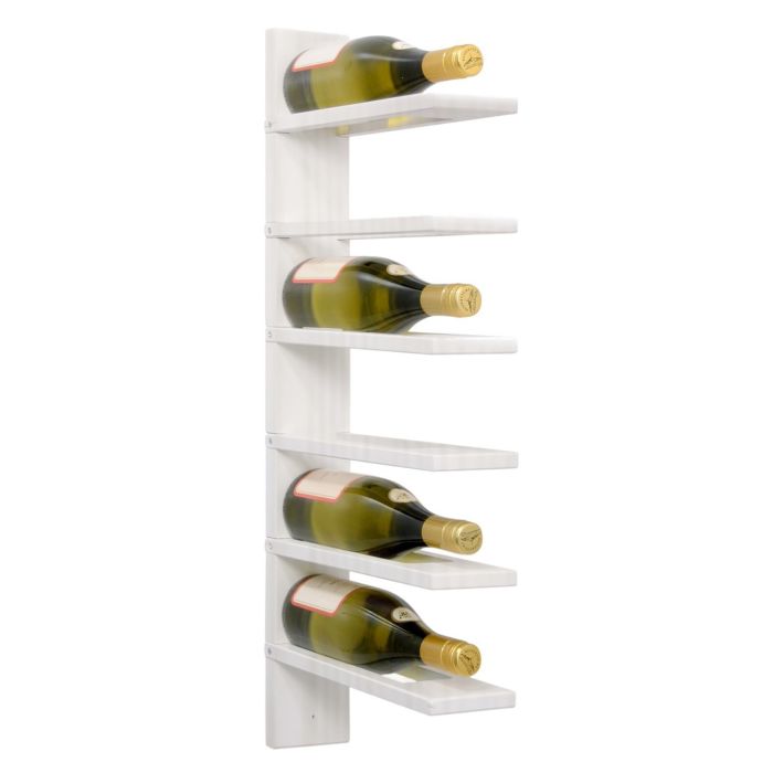 Wall wine rack PINOT, white stained