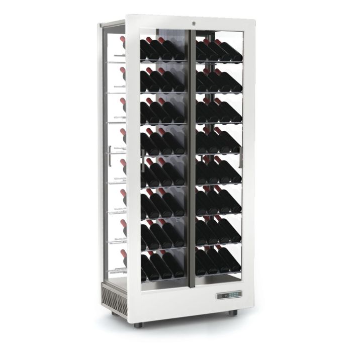 Wine cooling cabinet TECA VINO diagonal storage, matte white