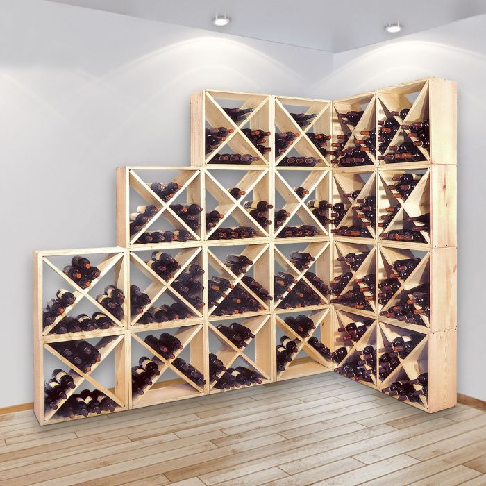 Wooden wine rack CUBE 48