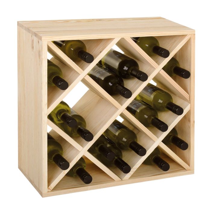 Cube 52 wine rack system, untreated, module diamond