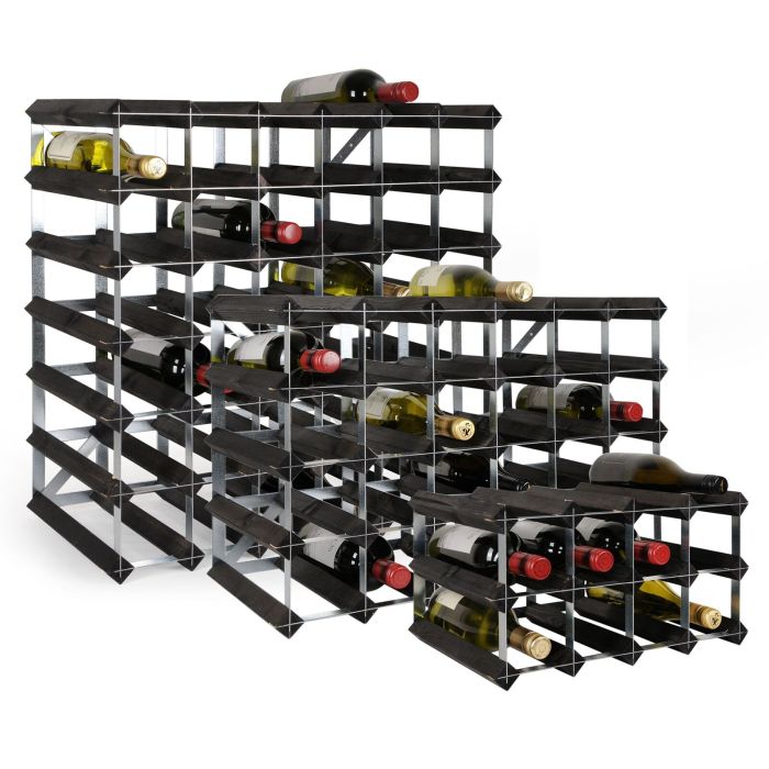 Wooden wine rack system TREND black stain D 30 cm Winerack Plus