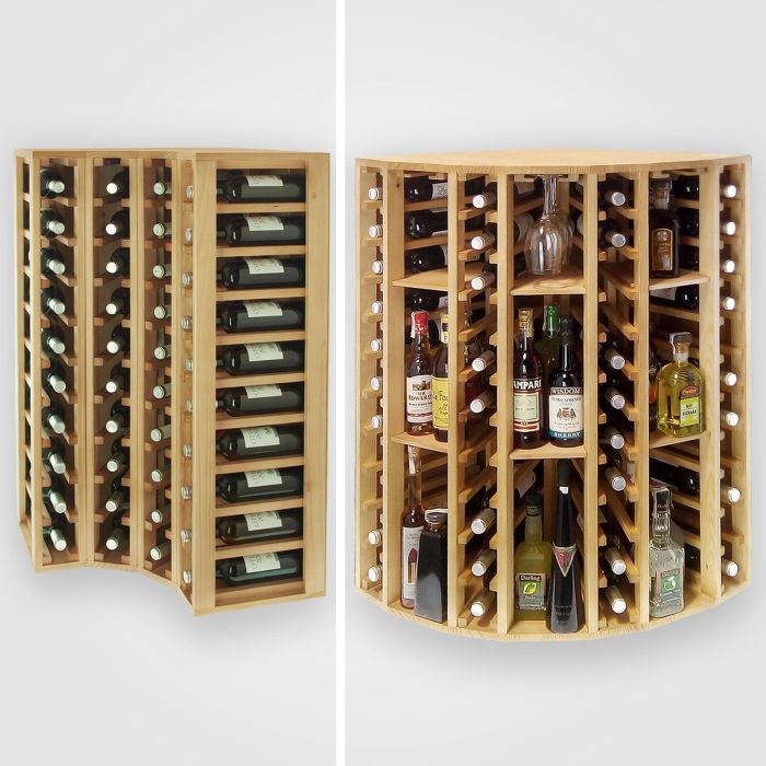 Wooden wine rack system PROVINALIA - Corner Modules