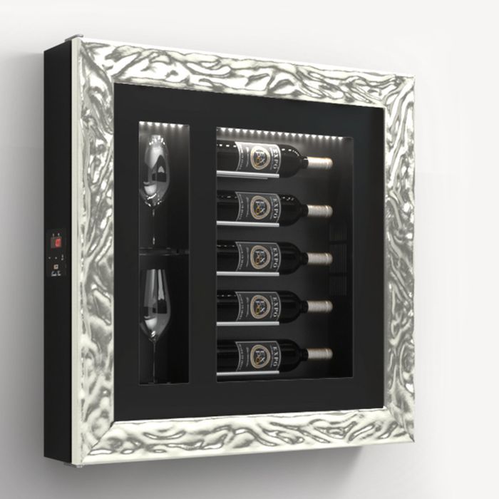 Climatised wall wine rack for 5 bottles, model 7