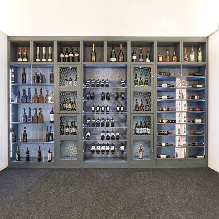 Wine rack system Piedmont, fir, anthracite