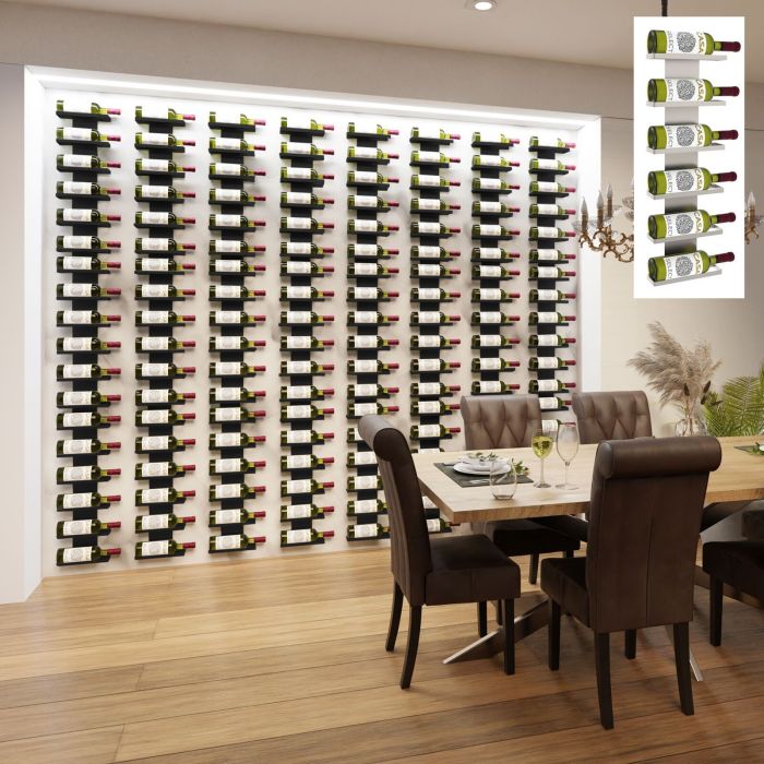 Wall Mounted Wine Rack TESSIN Made of Metal