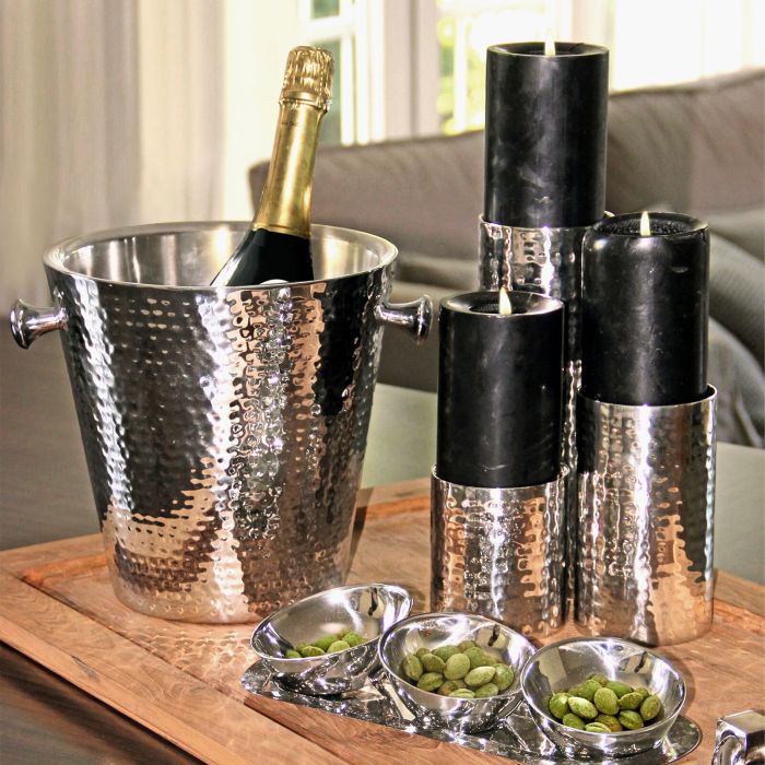 VALENCIA wine/bottle cooler, hammered