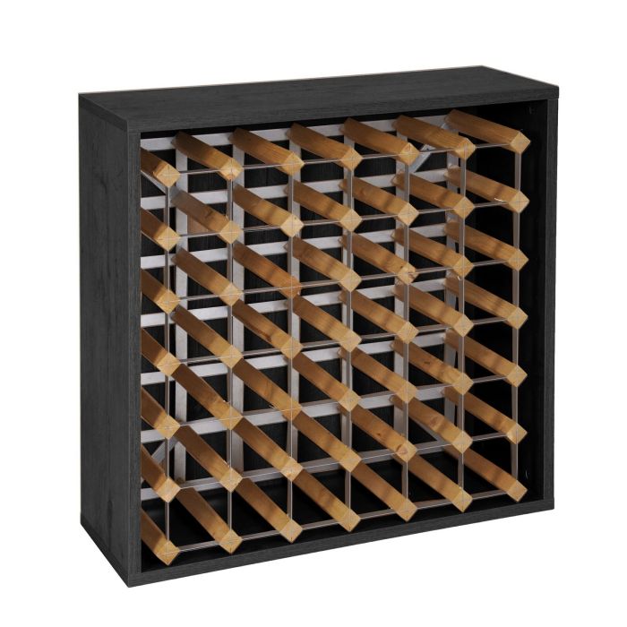 Shelving module for 36 bottles, ash graphite/country oak